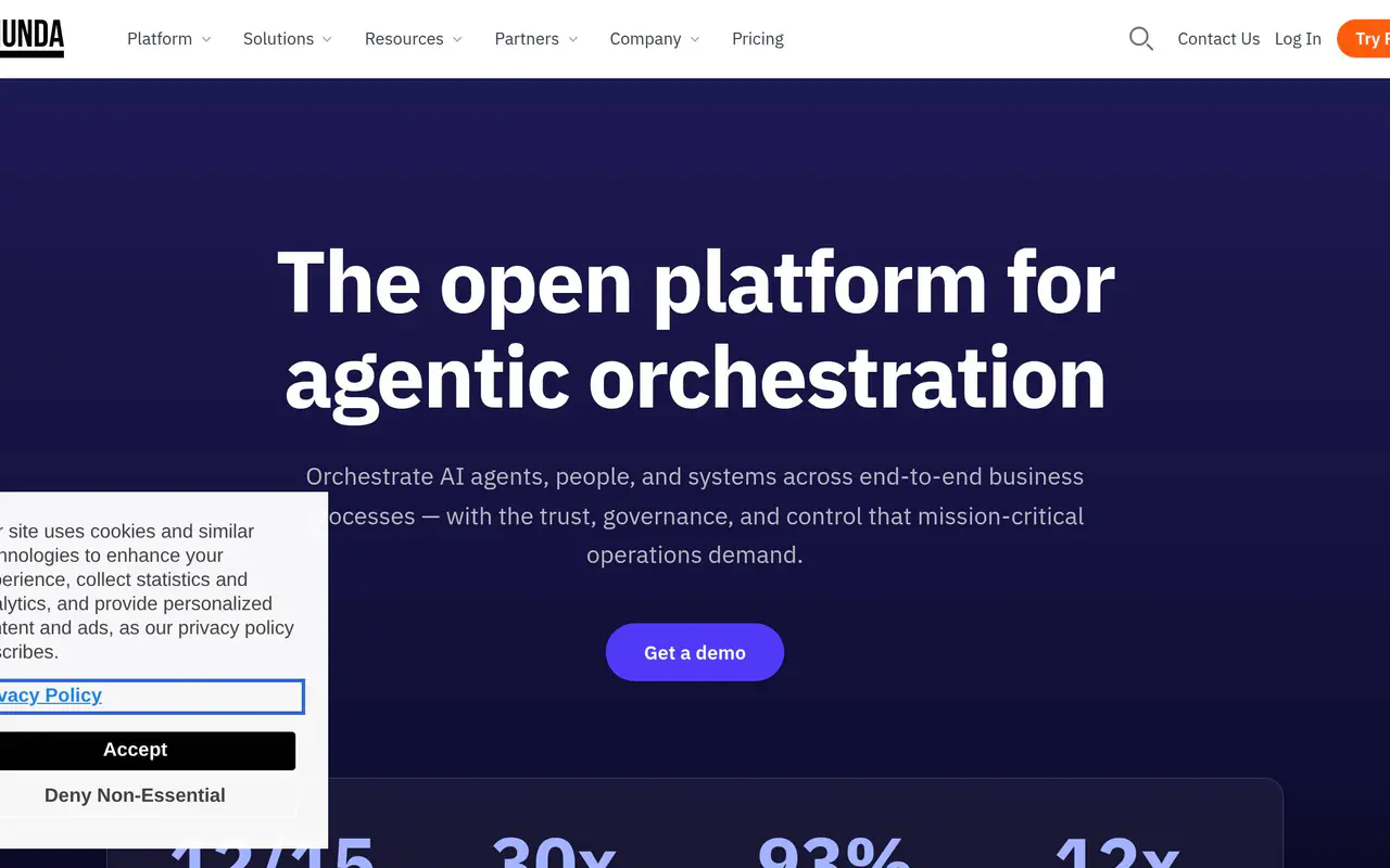 Homepage preview of Camunda, captured Jul 22, 2026