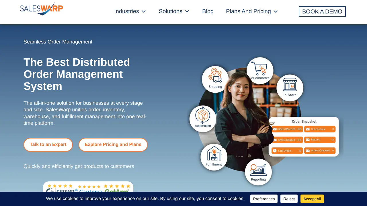 Homepage preview of SalesWarp, captured Sep 15, 2026
