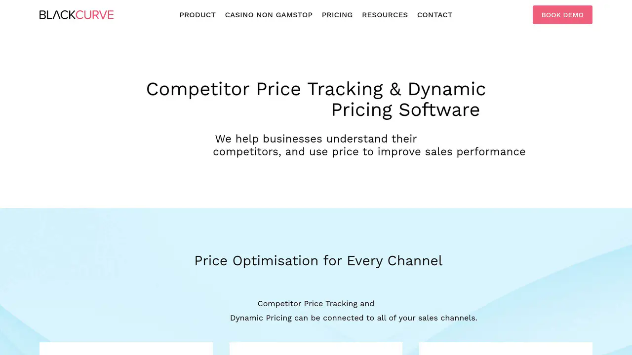 Homepage preview of BlackCurve, captured Jul 23, 2026
