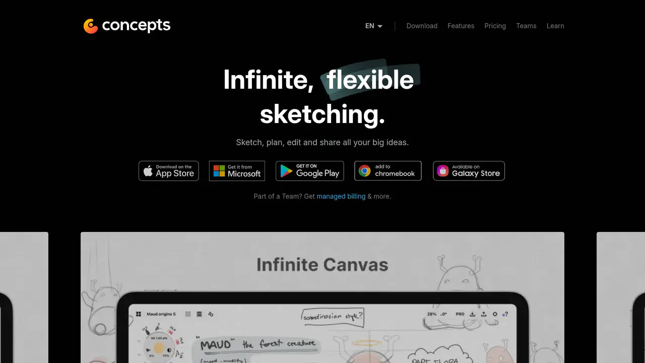 Homepage preview of Concepts, captured Jul 30, 2026