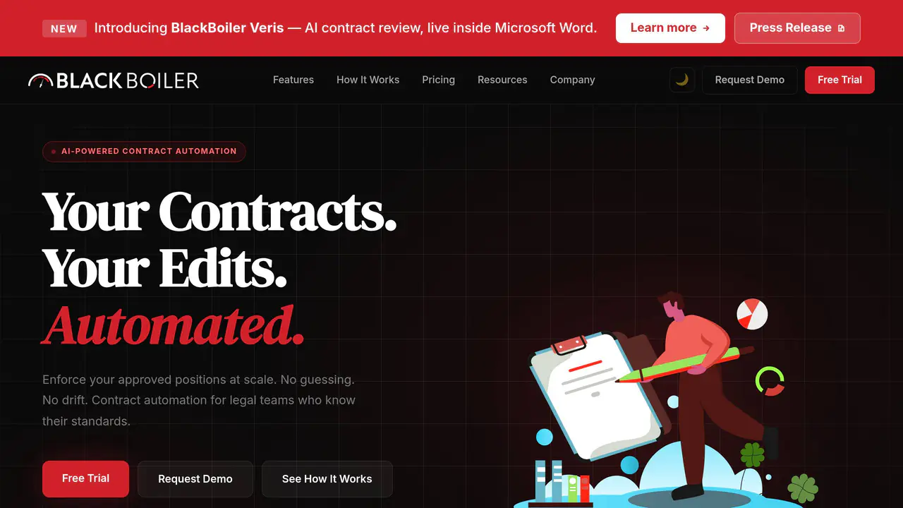 Homepage preview of BlackBoiler, captured Jul 27, 2026