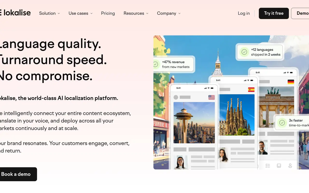 Homepage preview of Lokalise, captured Jul 21, 2026