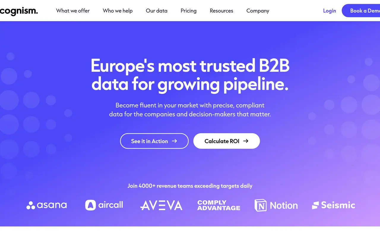 Homepage preview of Cognism, captured Jul 21, 2026