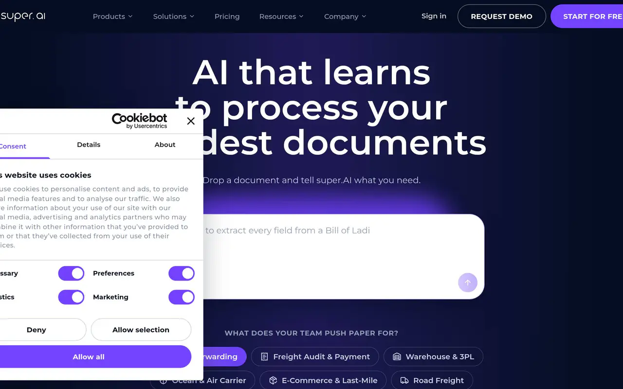 Homepage preview of Super AI, captured Jul 22, 2026