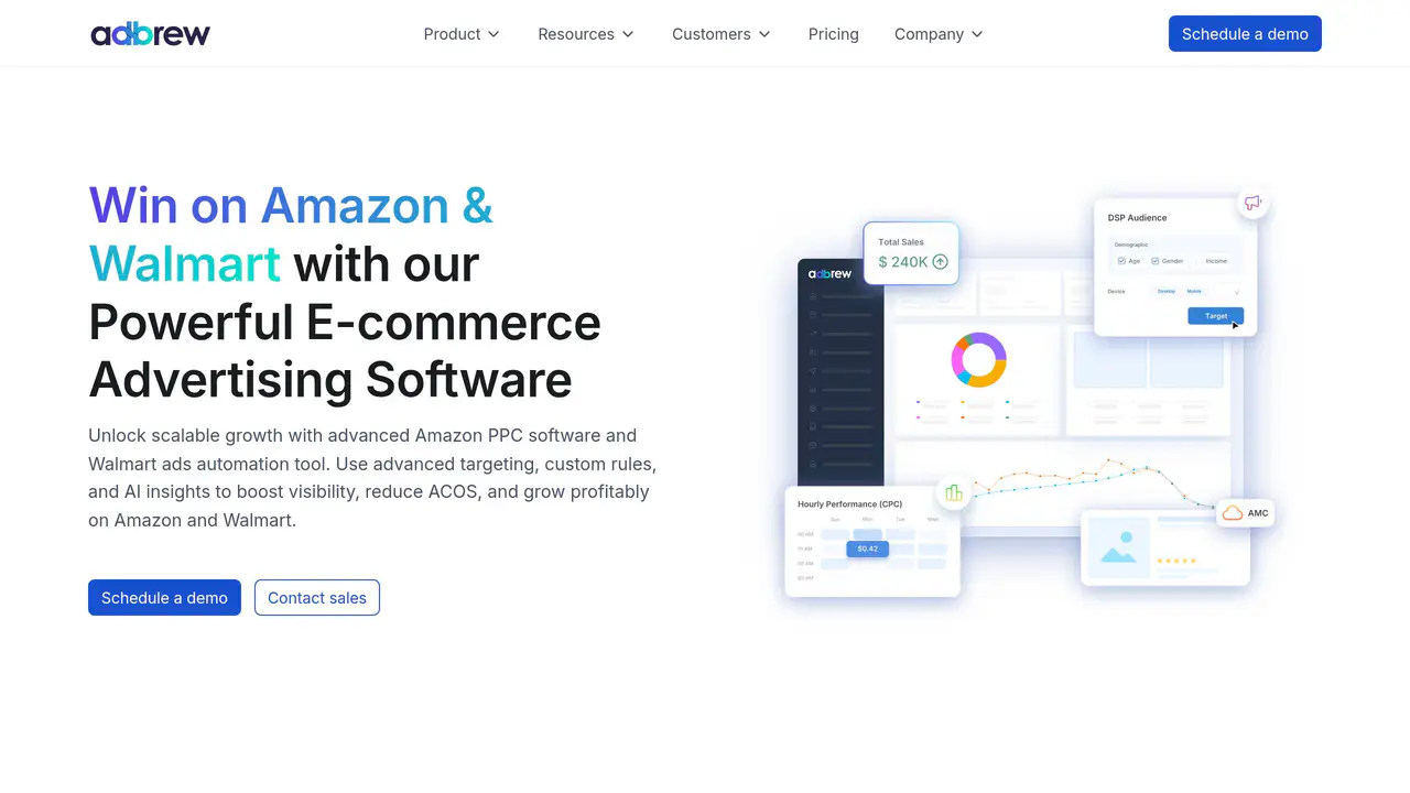 Homepage preview of Adbrew, captured Jul 31, 2026