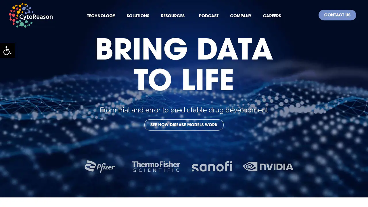 Homepage preview of CytoReason, captured Jul 27, 2026