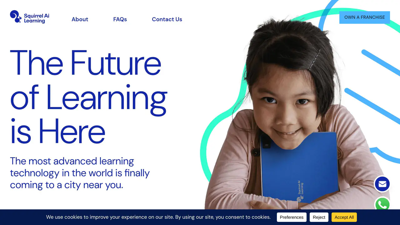 Homepage preview of Squirrel AI, captured Jul 23, 2026
