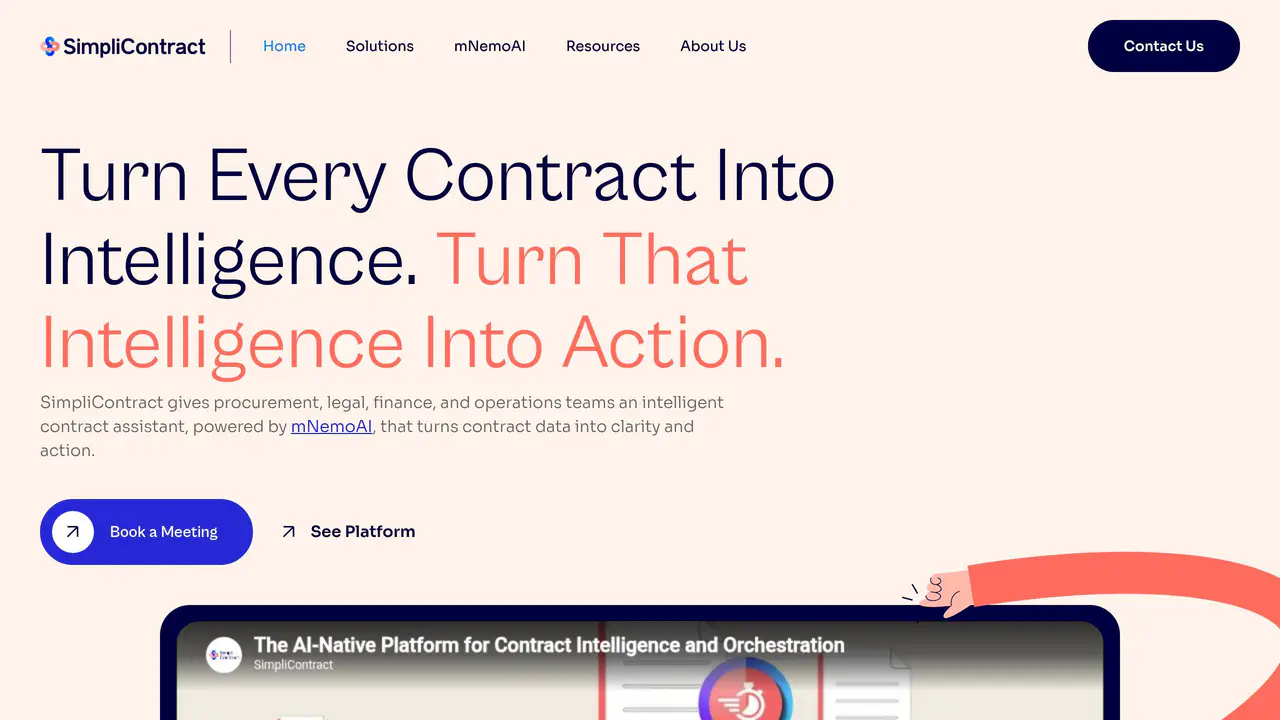 Homepage preview of SimpliContract, captured Jul 31, 2026