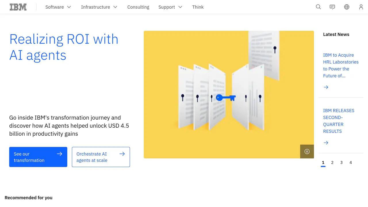 Homepage preview of IBM Watson Assistant, captured Jul 23, 2026