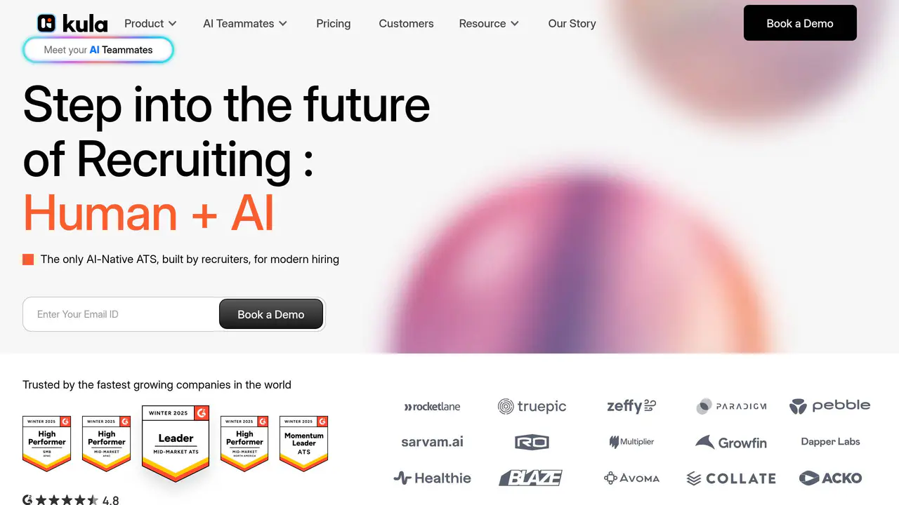 Homepage preview of Kula, captured Sep 1, 2026