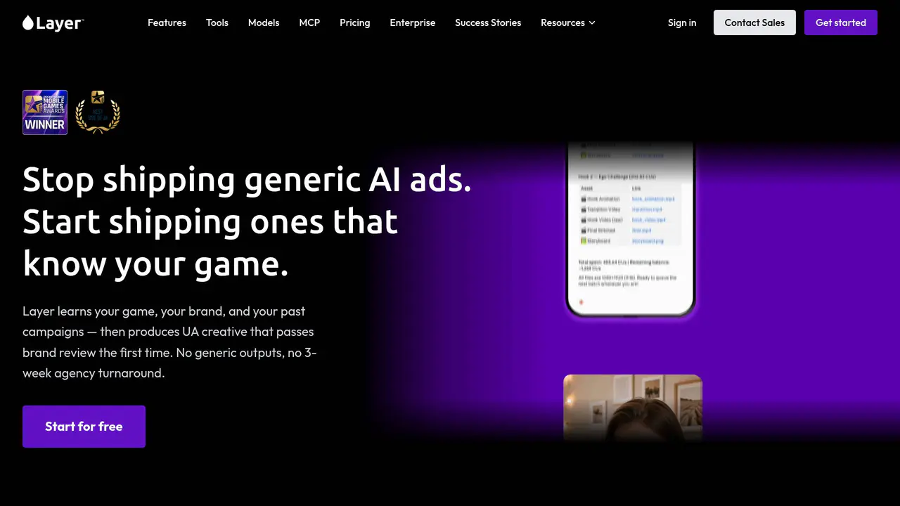 Homepage preview of Layer, captured Aug 26, 2026