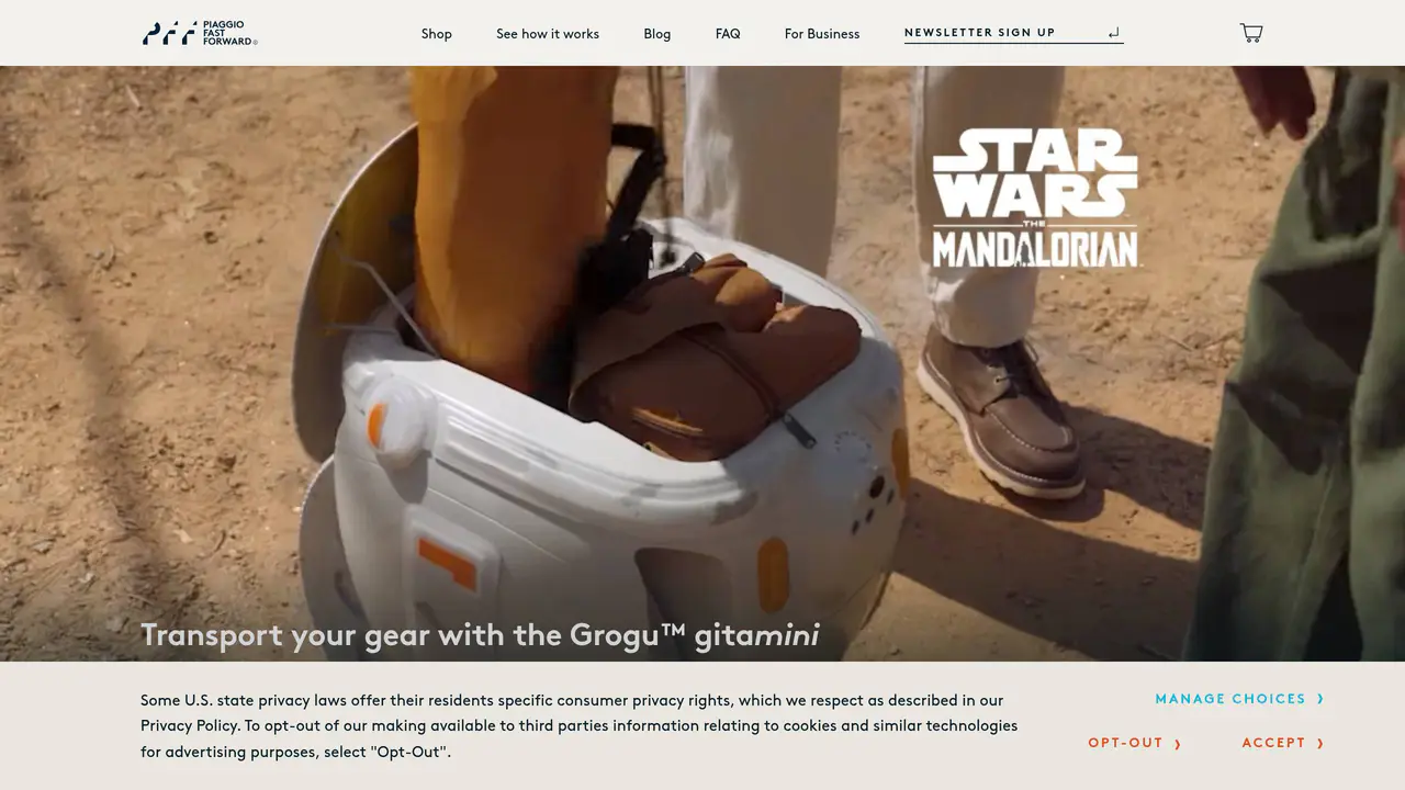 Homepage preview of Piaggio Fast Forward, captured Jul 24, 2026