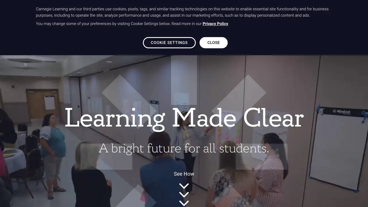 Homepage preview of Carnegie Learning, captured Jul 23, 2026