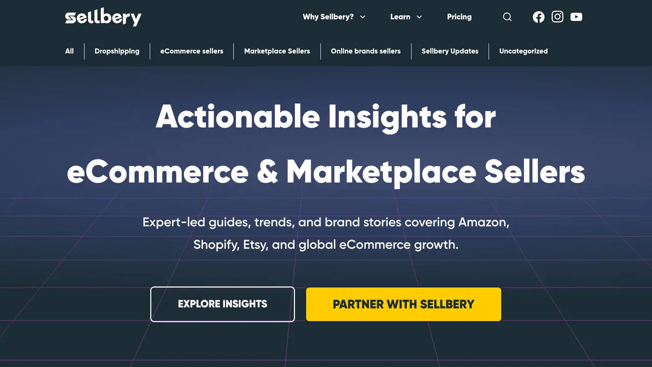 Homepage preview of Sellbery, captured Jul 24, 2026