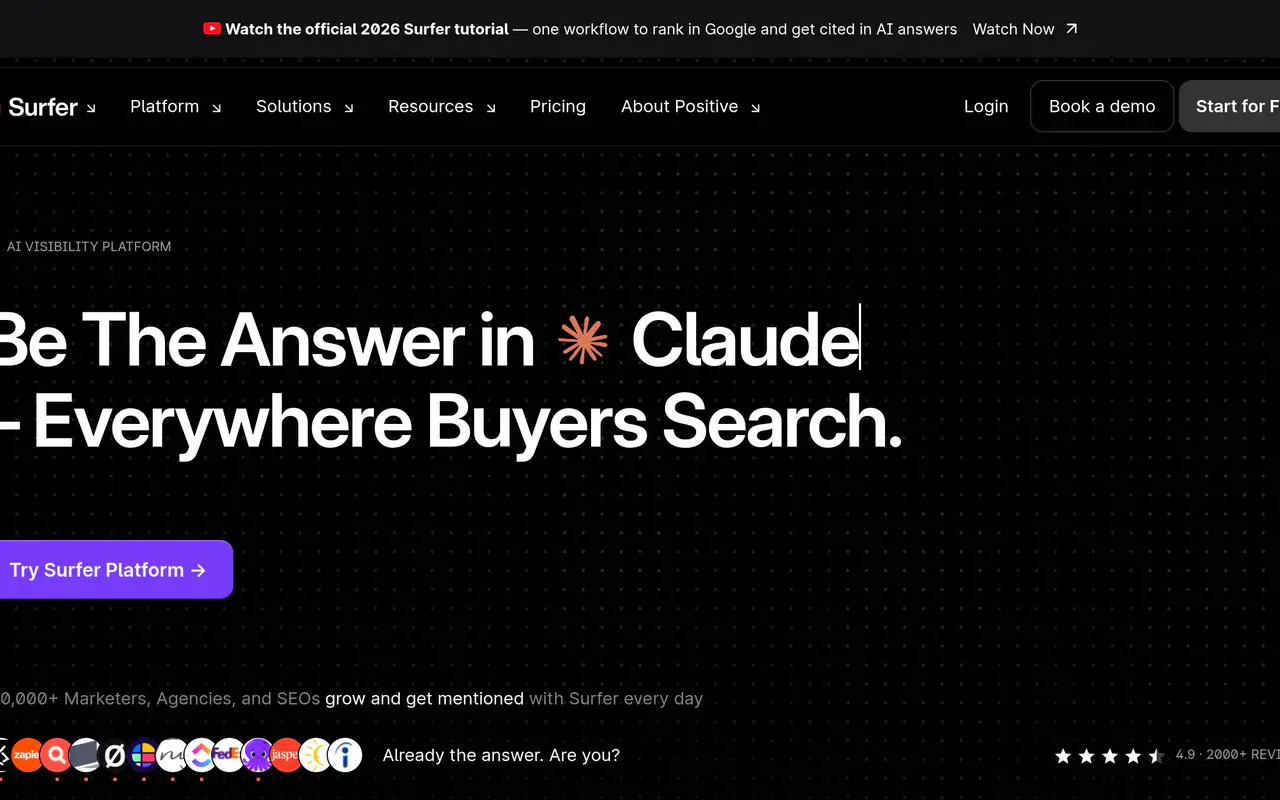 Homepage preview of Surfer, captured Jul 21, 2026