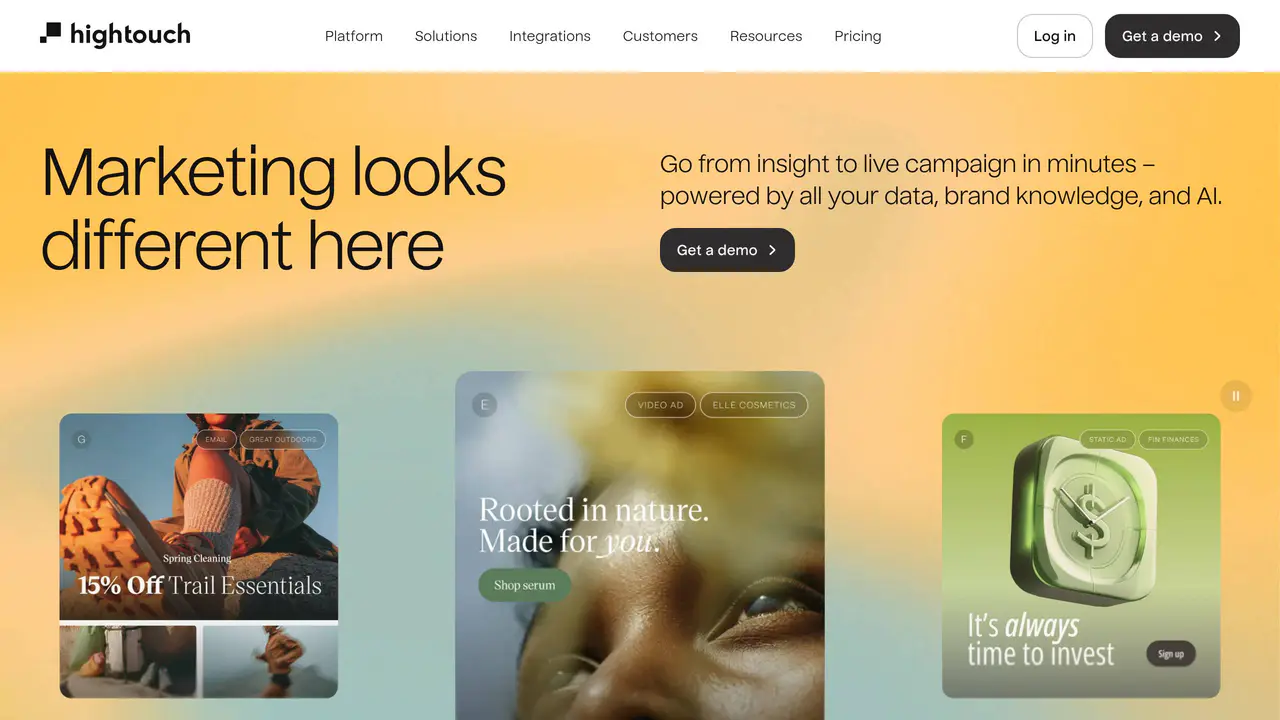 Homepage preview of Hightouch, captured Aug 2, 2026
