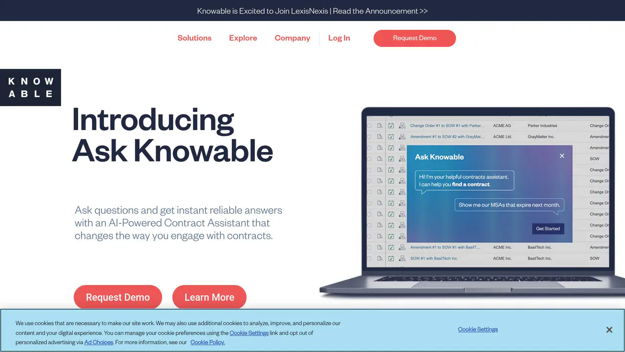 Homepage preview of Knowable, captured Jul 27, 2026