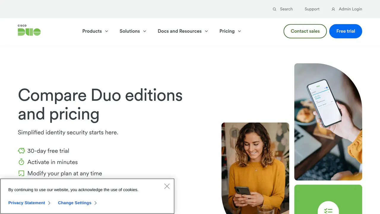 Pricing-page preview of Duo Security, captured Aug 16, 2026