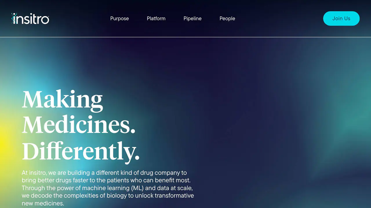 Homepage preview of Insitro, captured Jul 23, 2026
