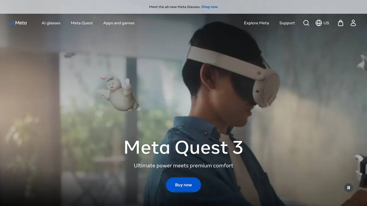 Pricing-page preview of Meta Quest 3, captured Jul 23, 2026