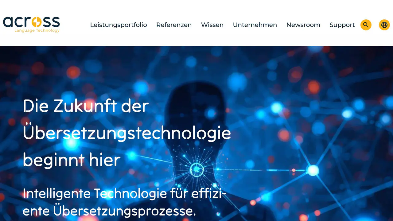 Homepage preview of Across, captured Aug 1, 2026
