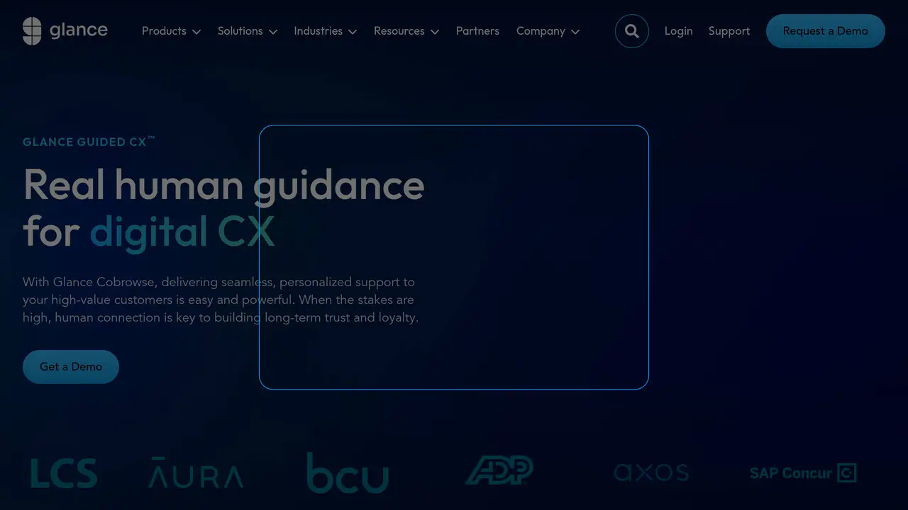 Homepage preview of Glance, captured Jul 24, 2026