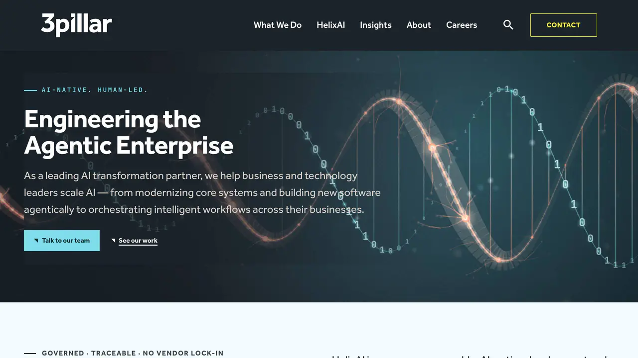 Homepage preview of 3Pillar Global, captured Sep 9, 2026