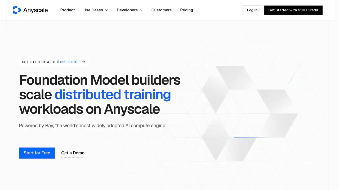 Homepage preview of Anyscale, captured Sep 3, 2026