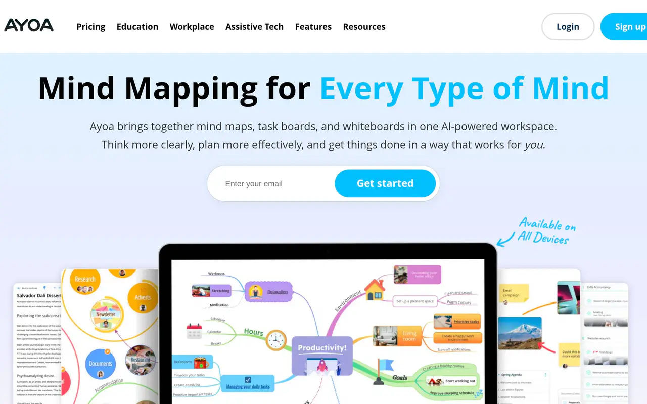 Homepage preview of Ayoa Ultimate, captured Jul 21, 2026