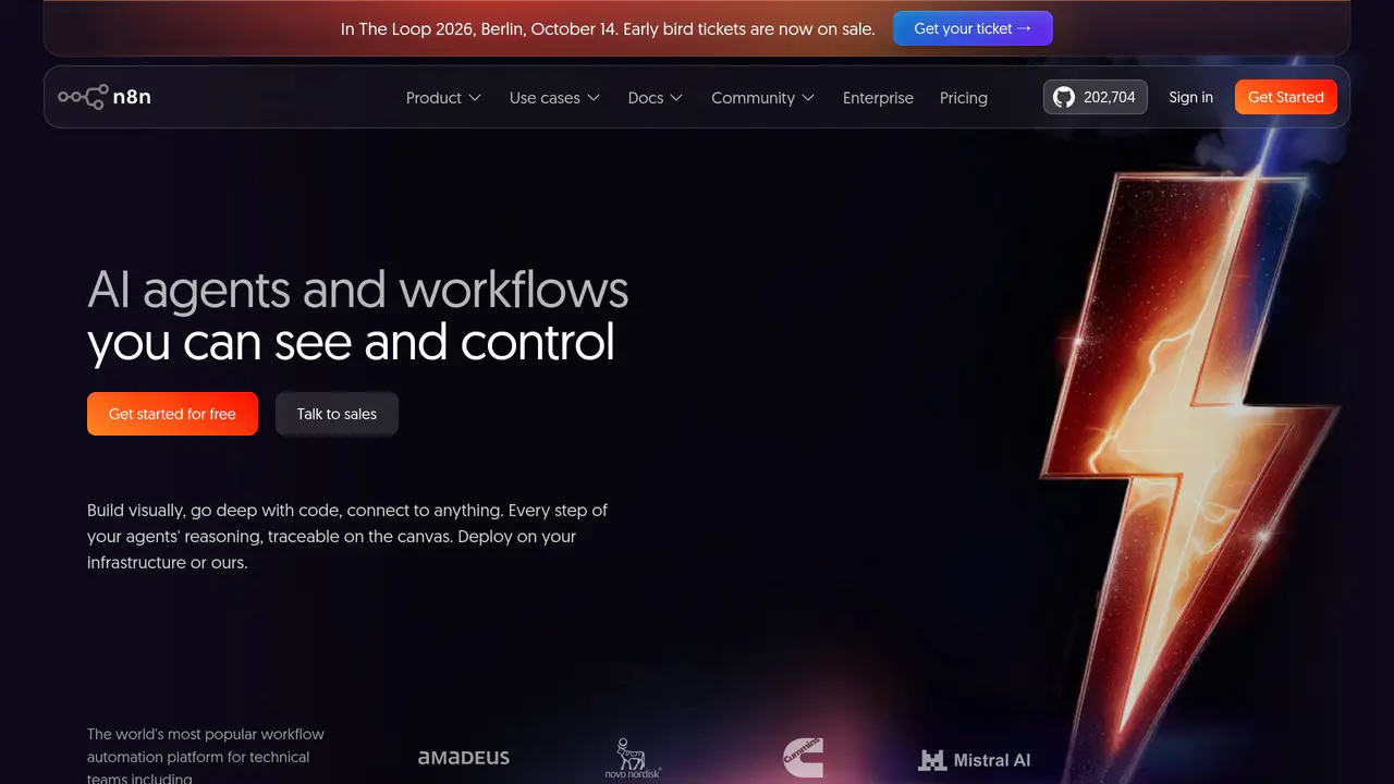 Homepage preview of n8n, captured Aug 29, 2026
