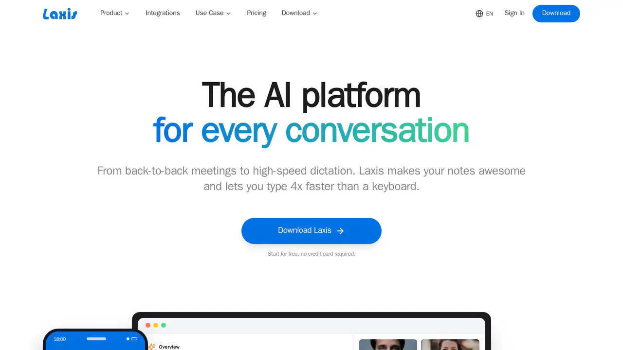 Homepage preview of Laxis, captured Jul 24, 2026