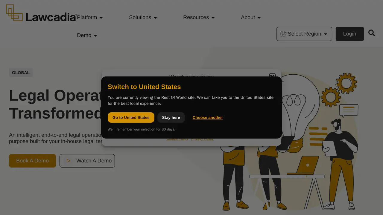 Homepage preview of Lawcadia, captured Jul 27, 2026