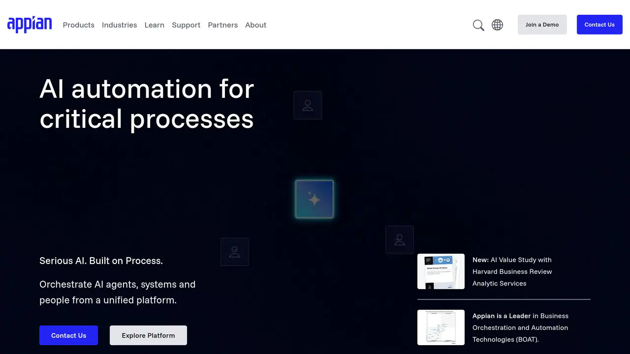 Homepage preview of Appian, captured Jul 23, 2026