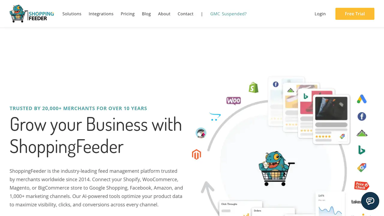 Homepage preview of ShoppingFeeder, captured Sep 15, 2026