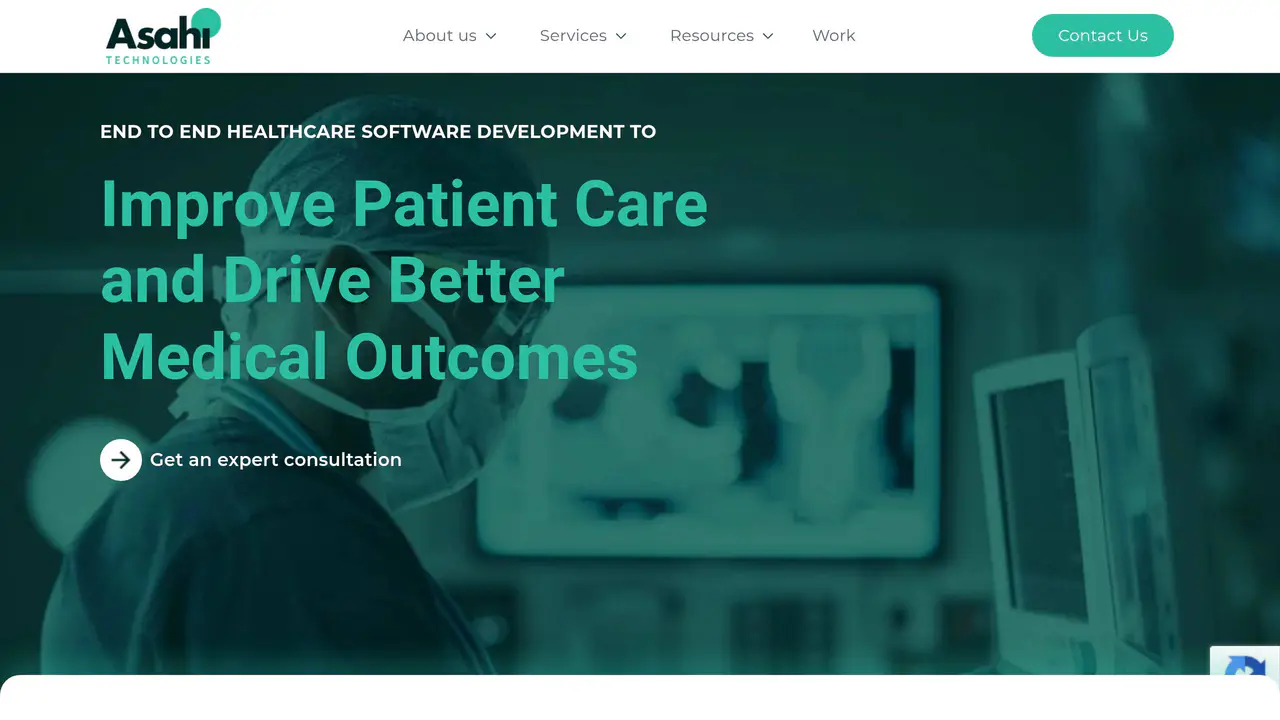 Homepage preview of Asahi Technologies, captured Aug 29, 2026