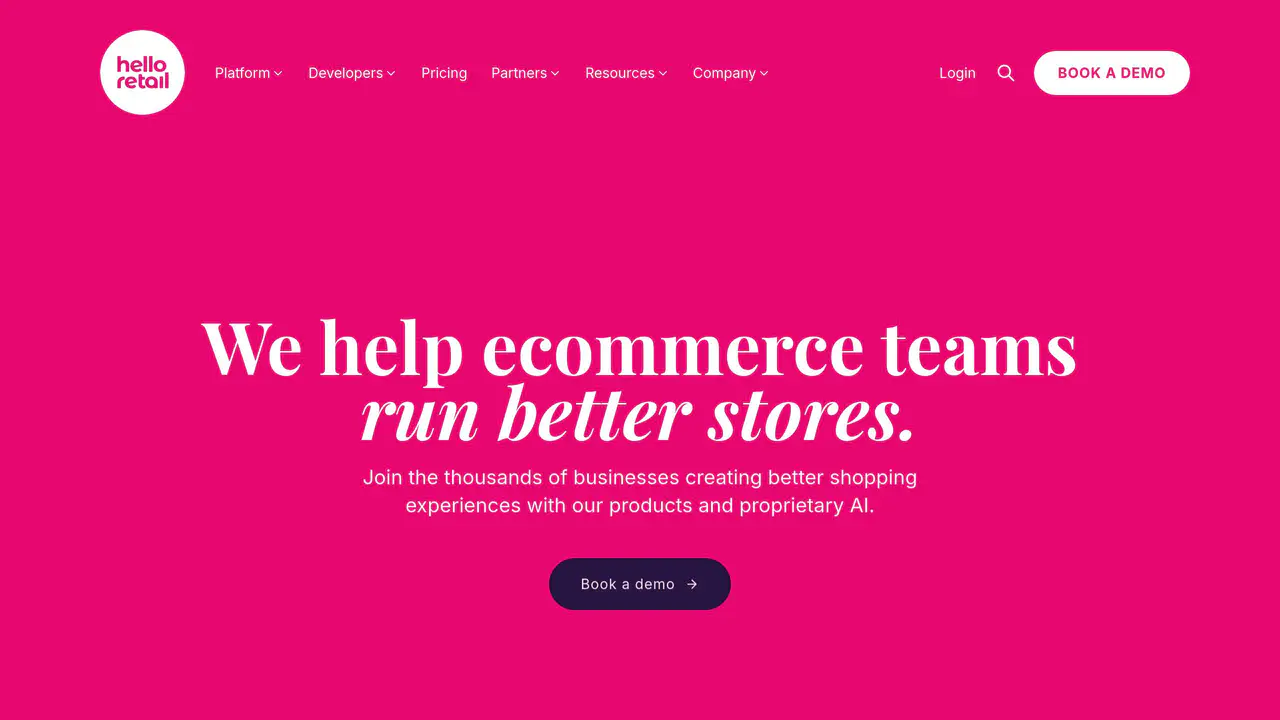 Homepage preview of Hello Retail, captured Jul 30, 2026
