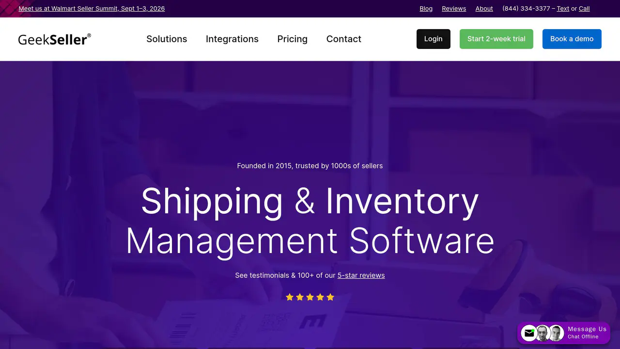 Homepage preview of GeekSeller, captured Jul 23, 2026