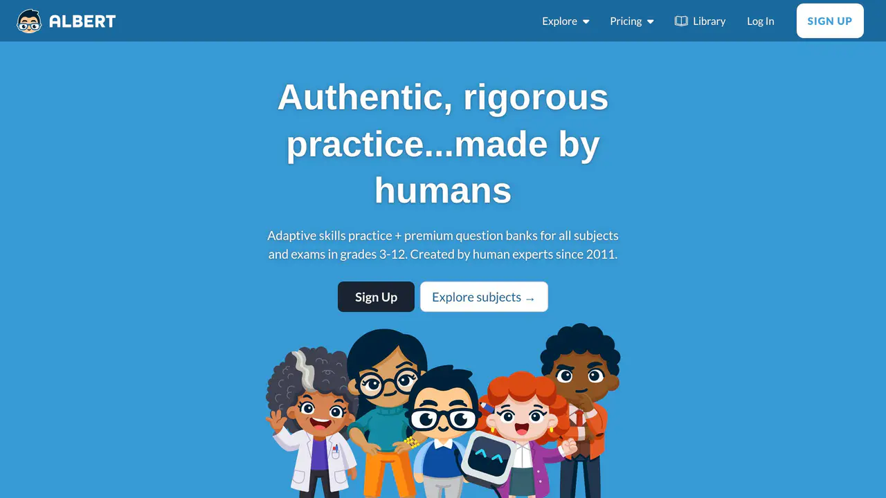 Homepage preview of Albert, captured Jul 31, 2026