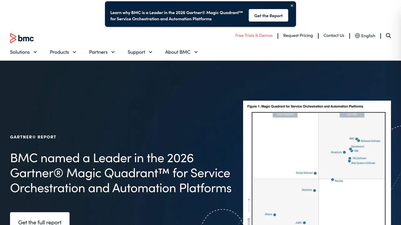 Homepage preview of BMC Helix Control-M, captured Aug 10, 2026