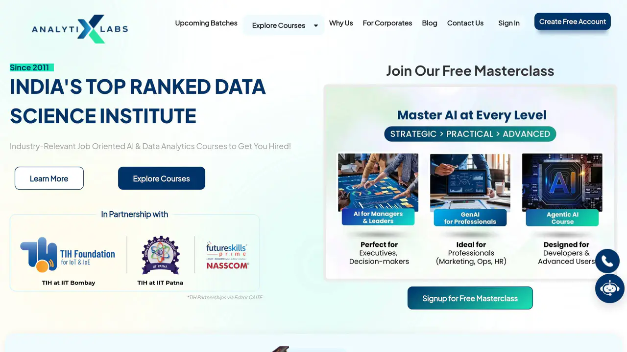 Homepage preview of AnalytixLabs, captured Jul 31, 2026