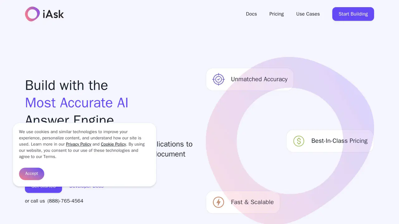 Pricing-page preview of iAsk AI, captured Jul 23, 2026
