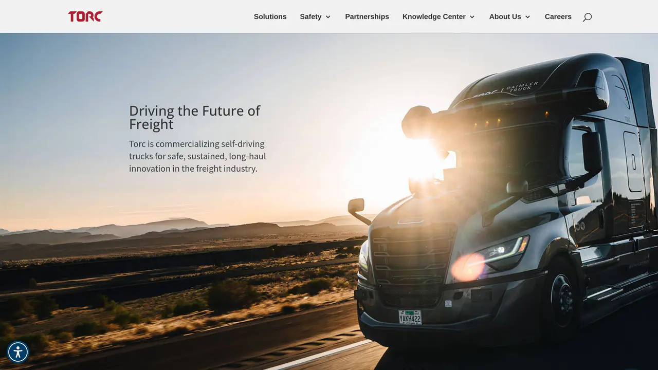 Homepage preview of Torc Robotics, captured Jul 23, 2026