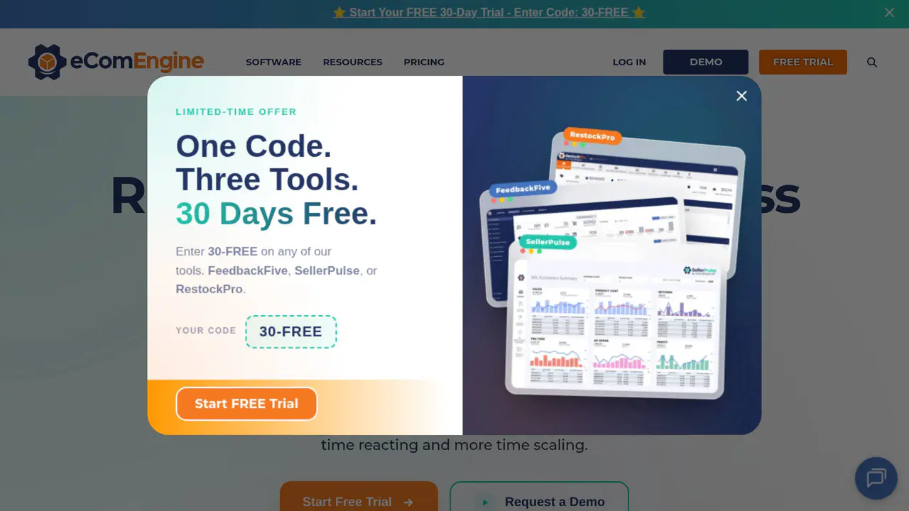 Homepage preview of RestockPro, captured Jul 26, 2026