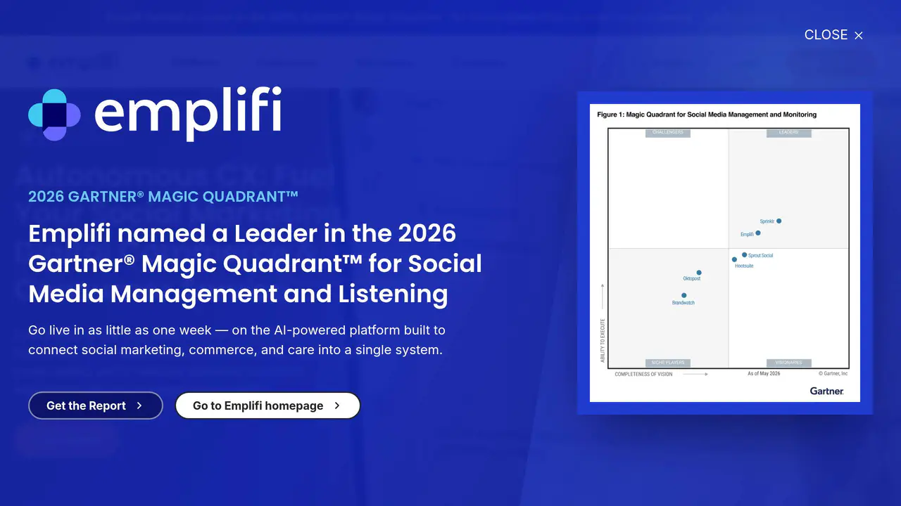 Homepage preview of Emplifi, captured Jul 27, 2026