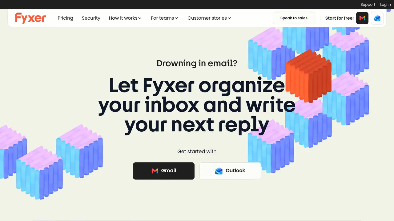 Homepage preview of Fyxer, captured Jul 28, 2026
