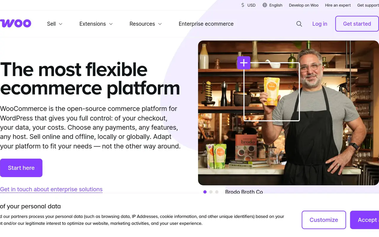 Homepage preview of WooCommerce, captured Jul 22, 2026