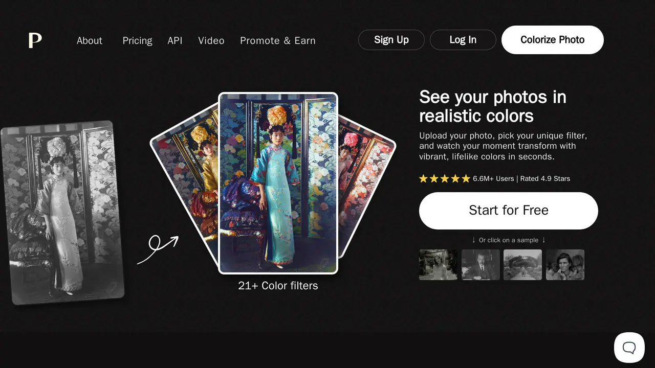 Homepage preview of Colorize, captured Jul 23, 2026