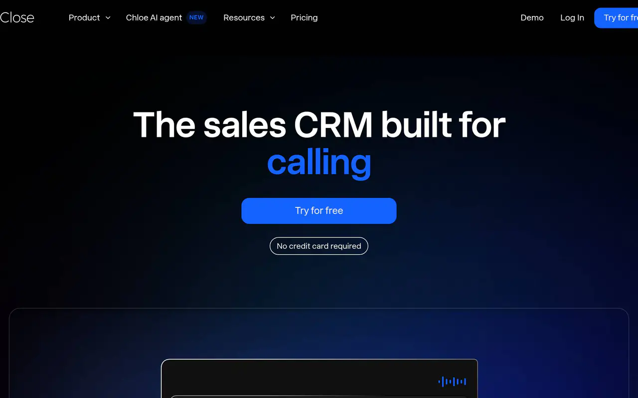 Homepage preview of Close, captured Jul 21, 2026