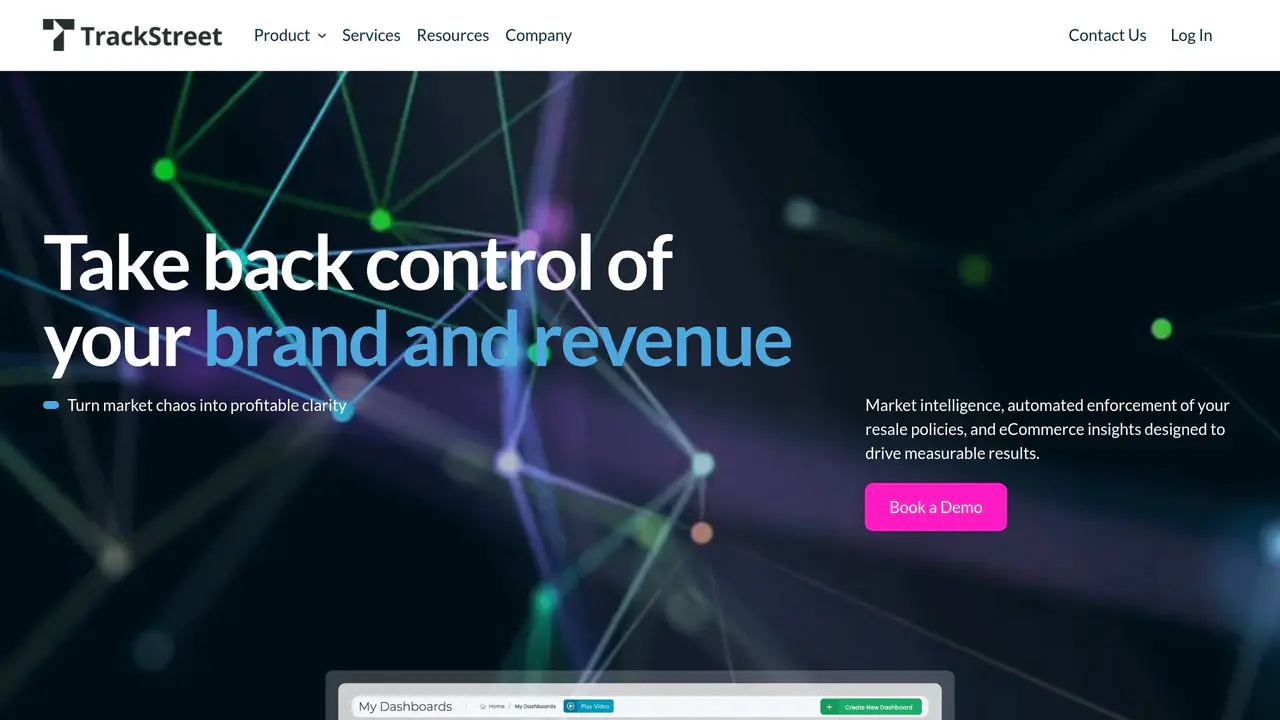 Homepage preview of TrackStreet, captured Jul 25, 2026