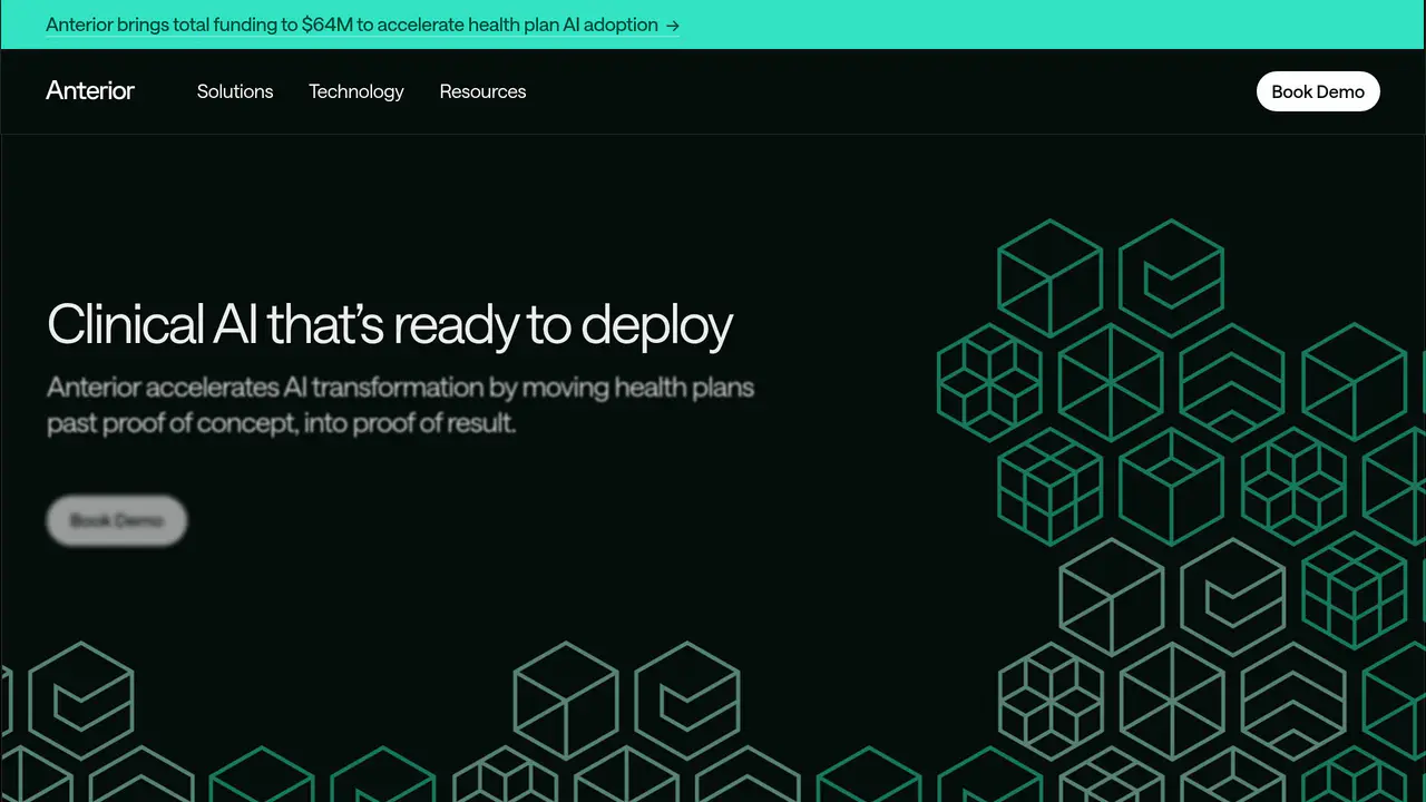 Homepage preview of Anterior, captured Jul 24, 2026